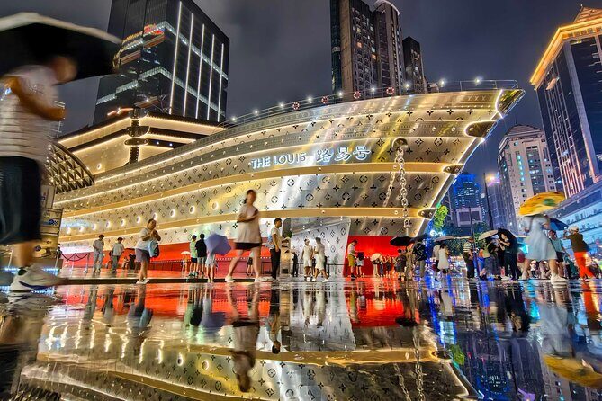 Customized Private Tour in Shanghai The Bund Yu Garden Zhujiajiao - Stop 5: Shanghai Exhibition Center area for photo-friendly city geometry