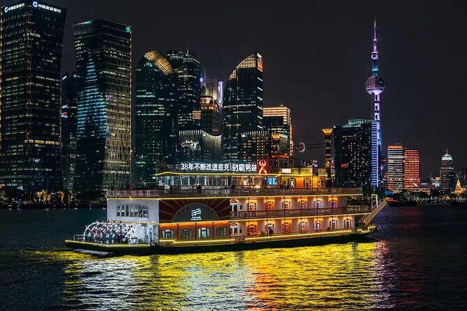 Shanghai Night River Cruise Tour with Xinjiang Style Dining Experience - Pudong New Area Xinjiang Halal Dinner: Dapanji, Kebabs, and Naan